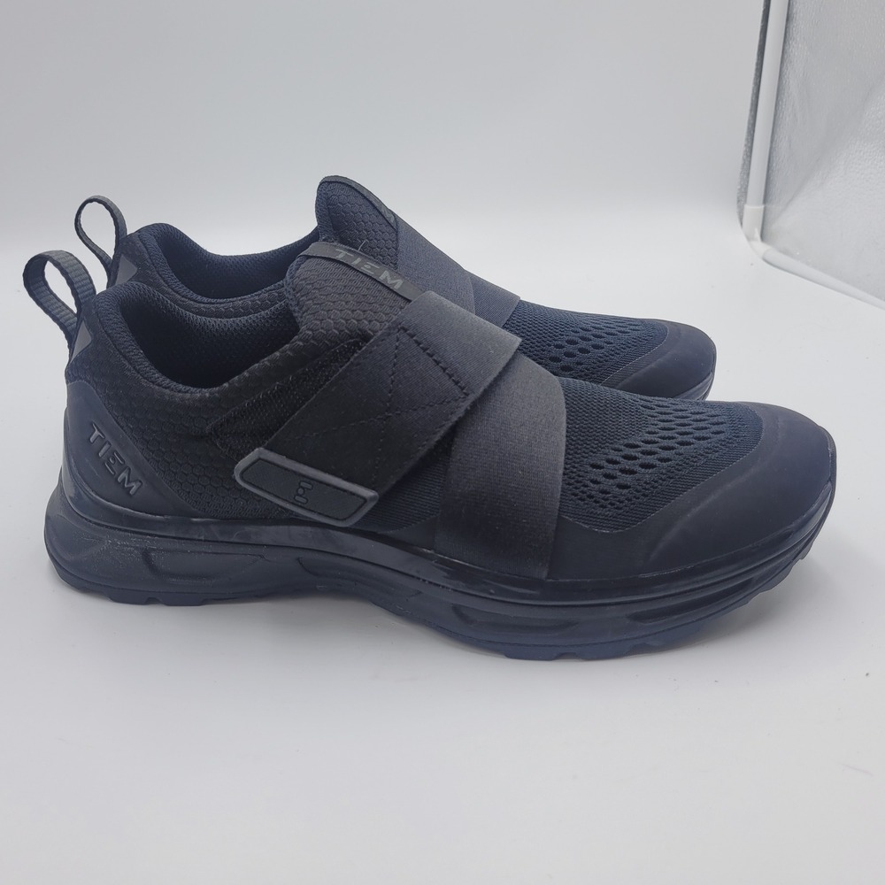 TIEM Slipstream Black Indoor Cycling Shoes SPD Compatible Womens Size 8 Sneakers
